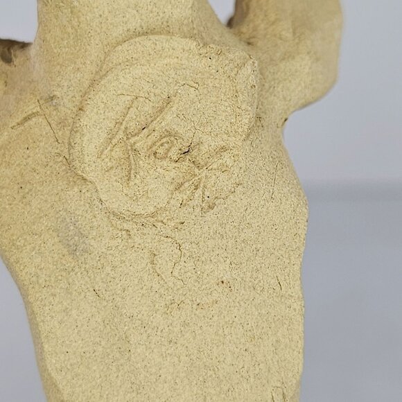 Whimsical Goat Clay Sculpture Pot Hanger Sitter By Kay - Picture 5 of 9